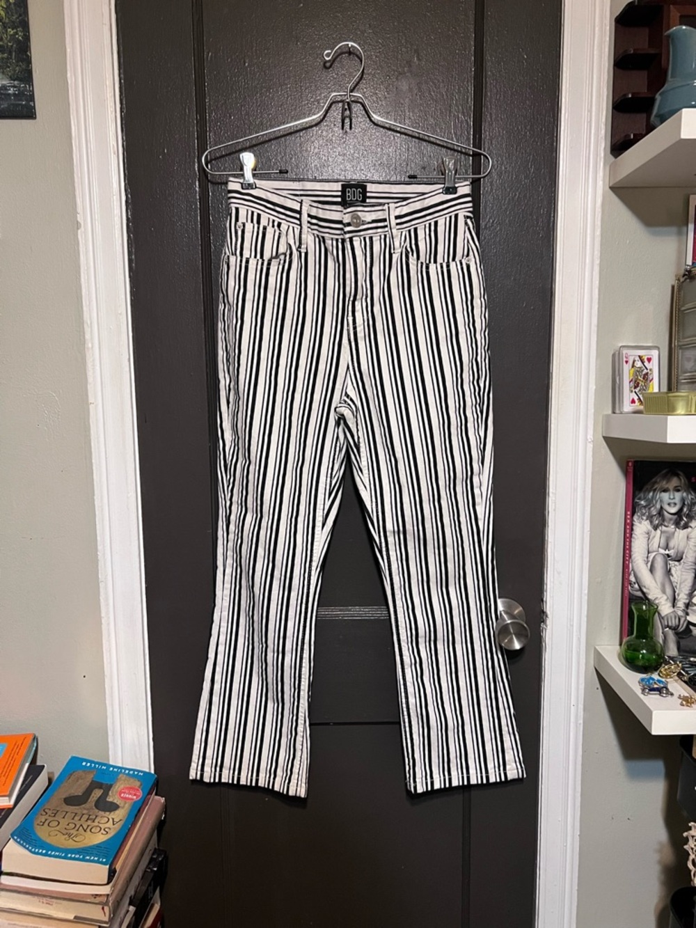 BDG Black & White Striped Pants